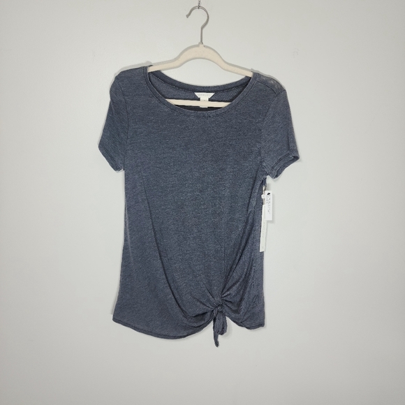 New Caslon Burnout Side Tie T-Shirt - Picture 5 of 8